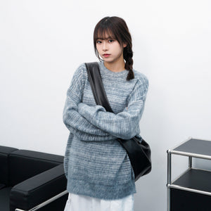[UNISEX] 超溫柔混色霧面感橫間冷衫/ 3色