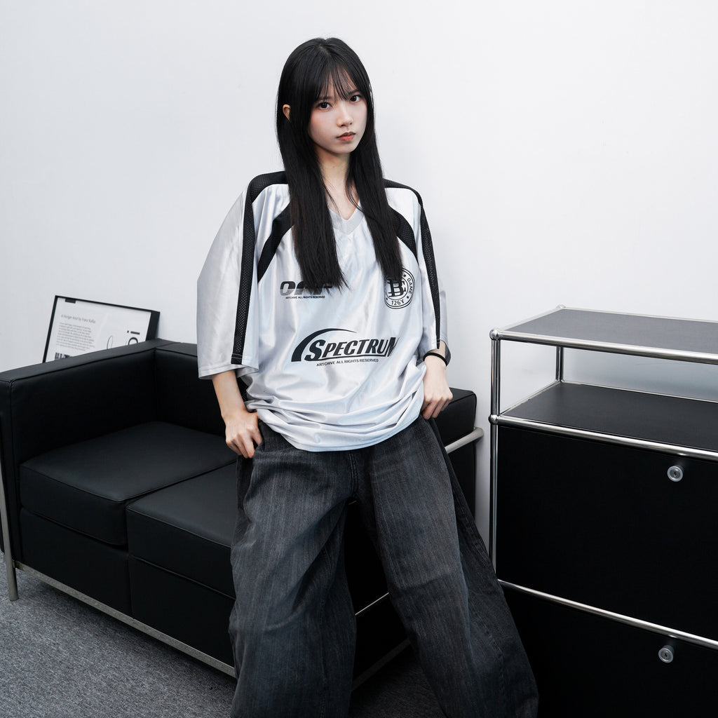 [UNISEX] 冰感透氣拼接SPECTRUM JERSEY TEE/ 3色