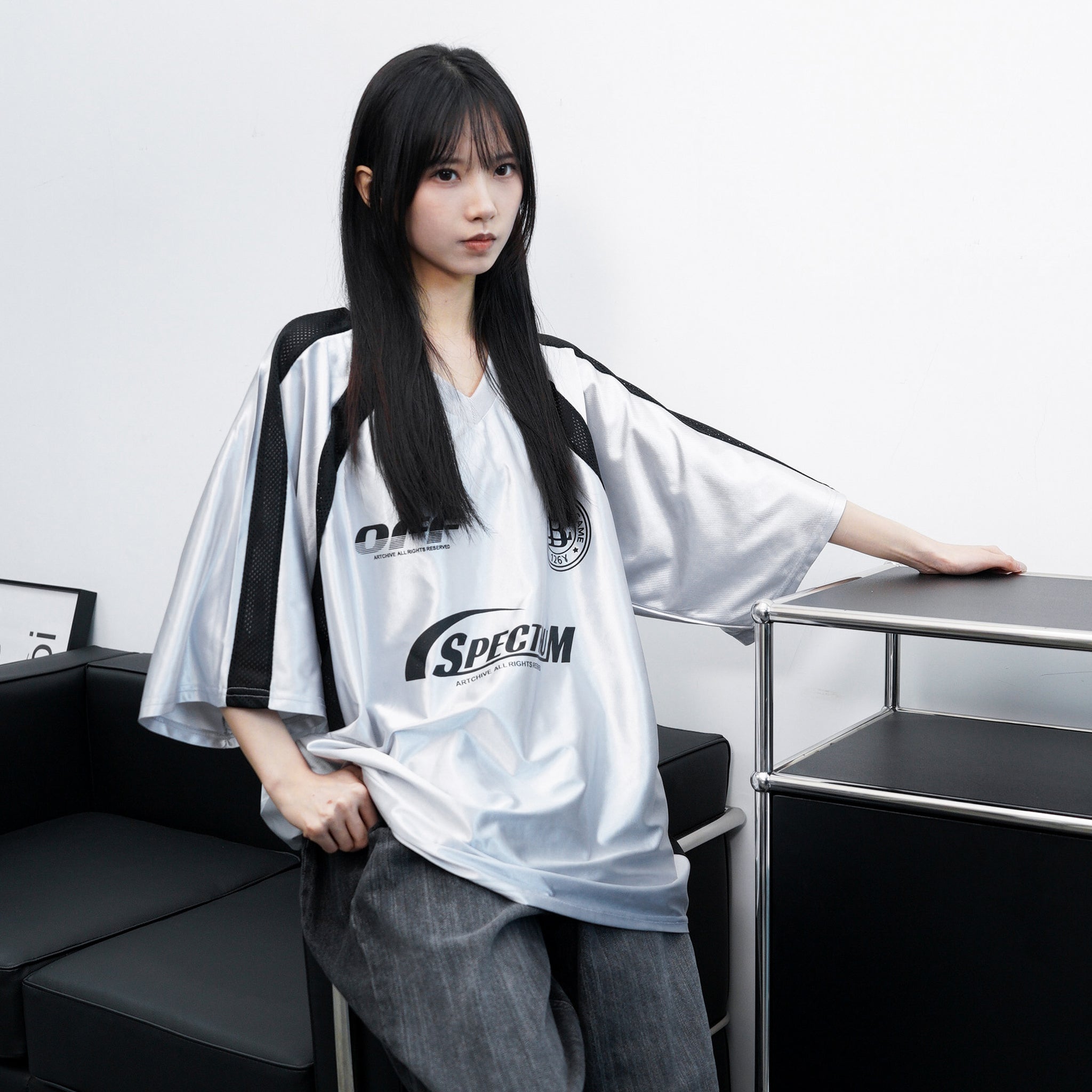 [UNISEX] 冰感透氣拼接SPECTRUM JERSEY TEE/ 3色