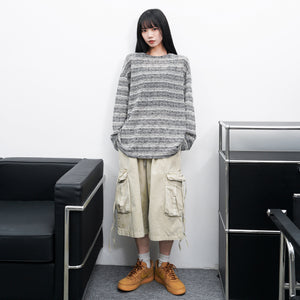 [UNISEX] 水洗BEST STRING CARGO BERMUDA PANTS/ 2色