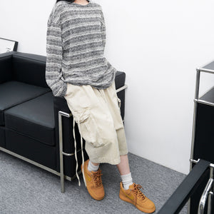 [UNISEX] BEST! 混色橫間微透視長袖/ 2色