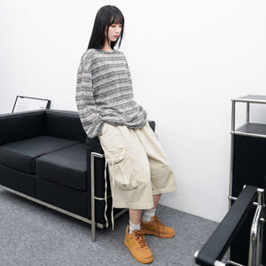 [UNISEX] 水洗BEST STRING CARGO BERMUDA PANTS/ 2色