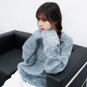 [UNISEX] 超溫柔混色霧面感橫間冷衫/ 3色