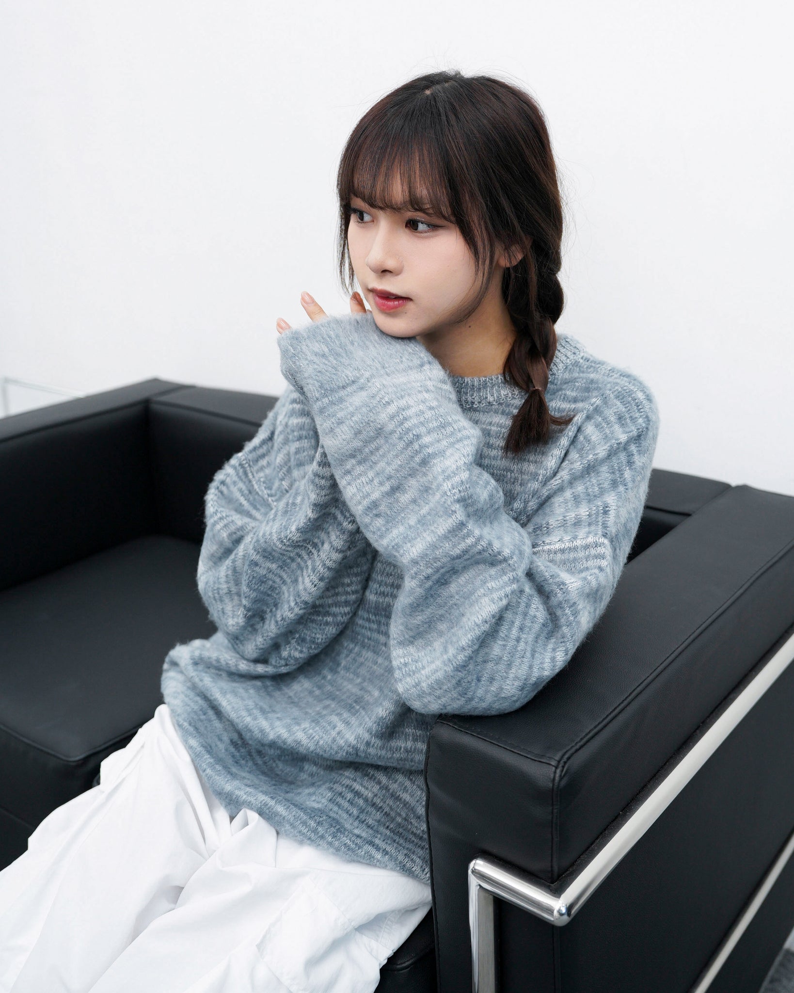[UNISEX] 超溫柔混色霧面感橫間冷衫/ 3色