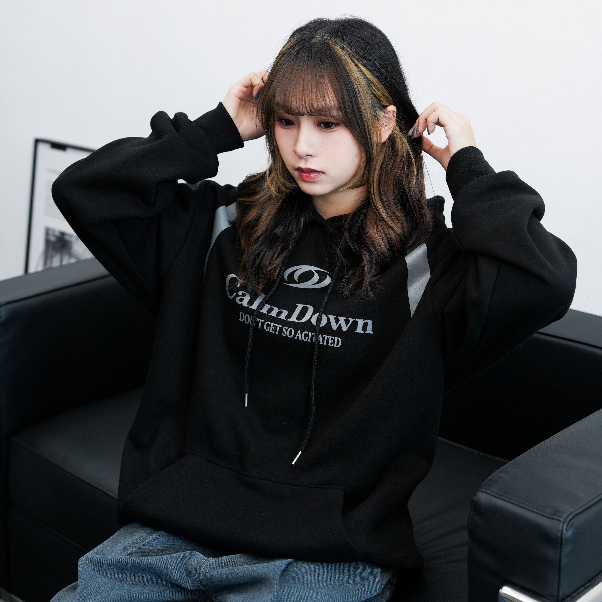 [UNISEX] 內有薄絨CALM DOWN HOODIE/ 2色