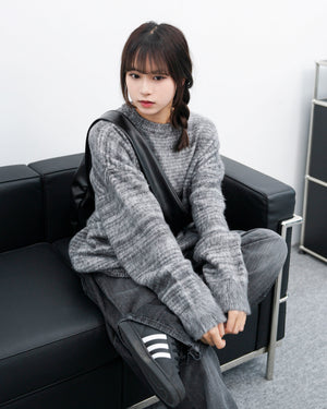 [UNISEX] 超溫柔混色霧面感橫間冷衫/ 3色