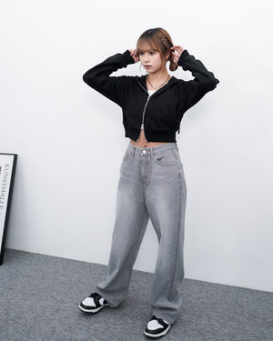 Routine High-waist Wide Denim Pants/ 2色