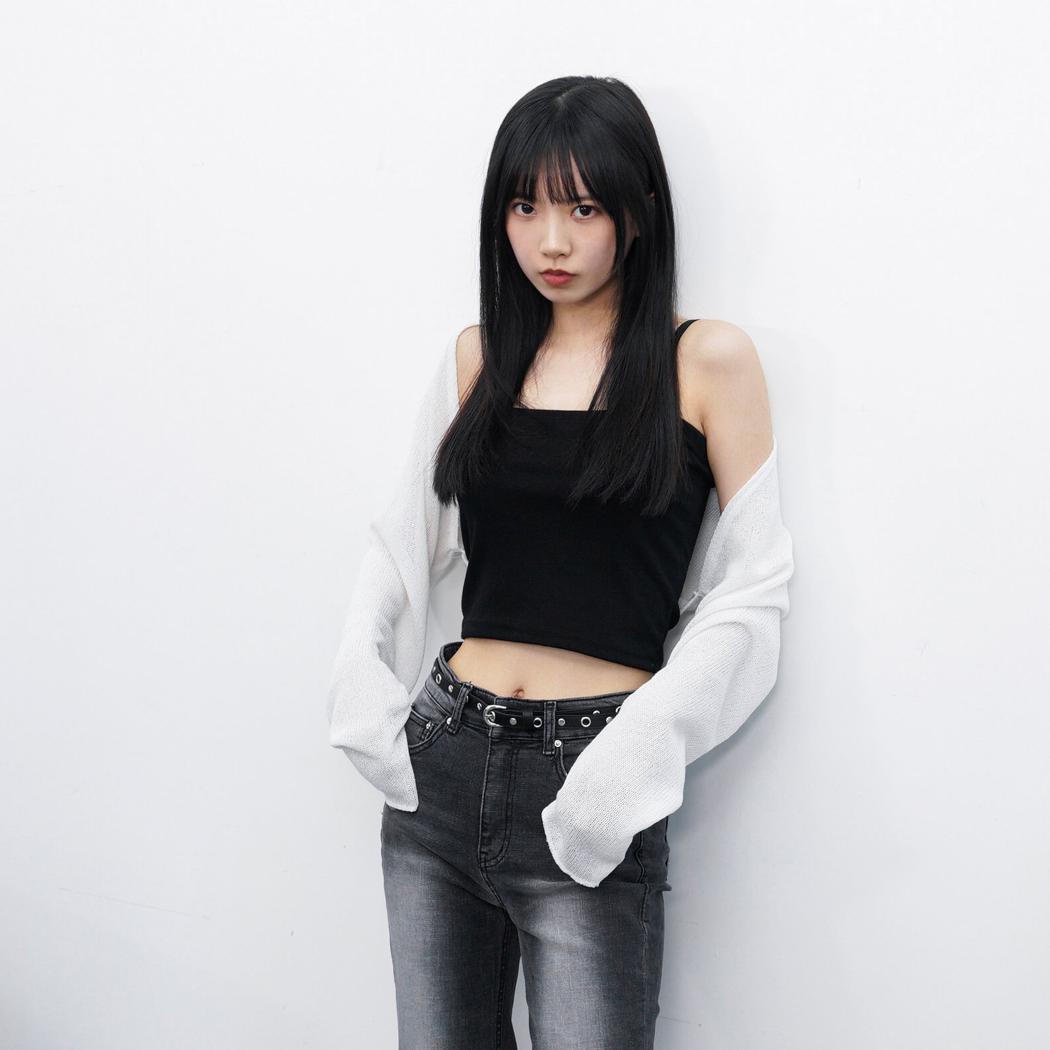 SQUARE NECK STRING SLEEVELESS/ 2色