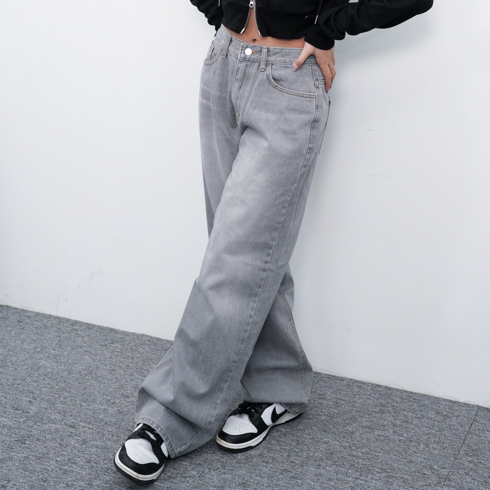 Routine High-waist Wide Denim Pants/ 2色