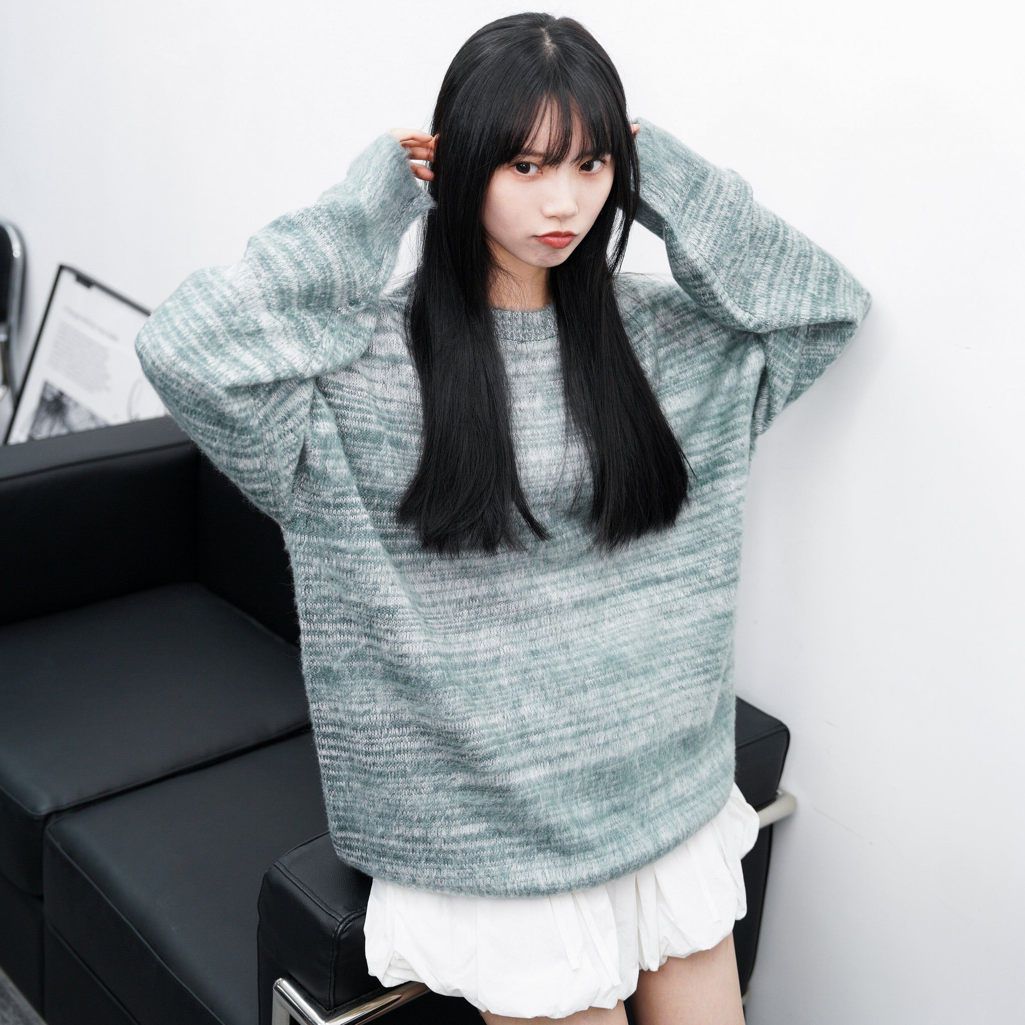 [UNISEX] 超溫柔混色霧面感橫間冷衫/ 3色