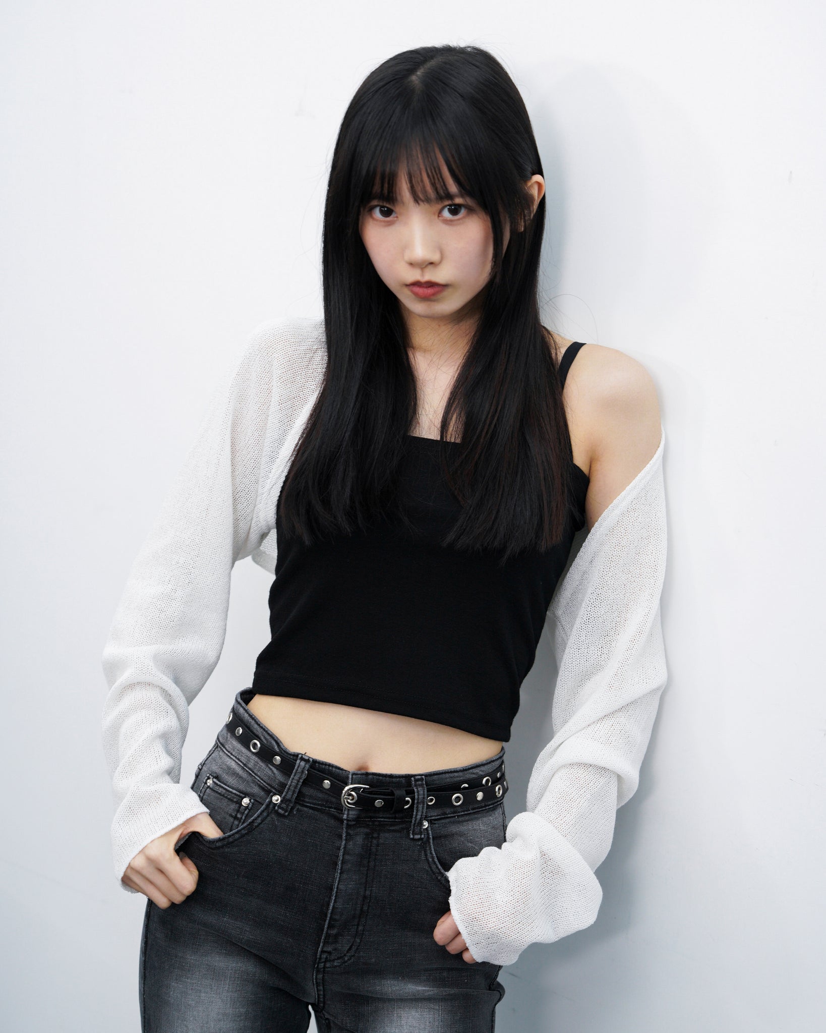 SQUARE NECK STRING SLEEVELESS/ 2色