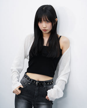 SQUARE NECK STRING SLEEVELESS/ 2色