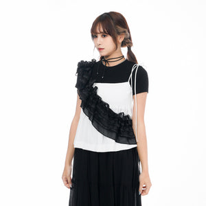 [兩用OK!] LACE LAYERED FRILL BELT/ BELT SKIRT/ 2色