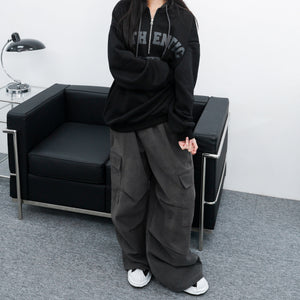 [UNISEX] Duotone Half Zip Up Hoodie/ 1色