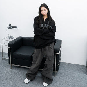 [UNISEX] Duotone Half Zip Up Hoodie/ 1色