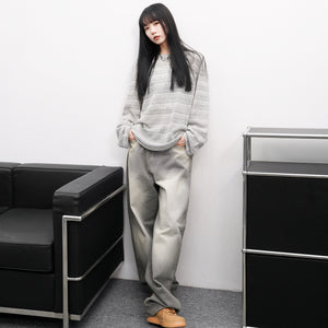 [UNISEX] BEST! 混色橫間微透視長袖/ 2色