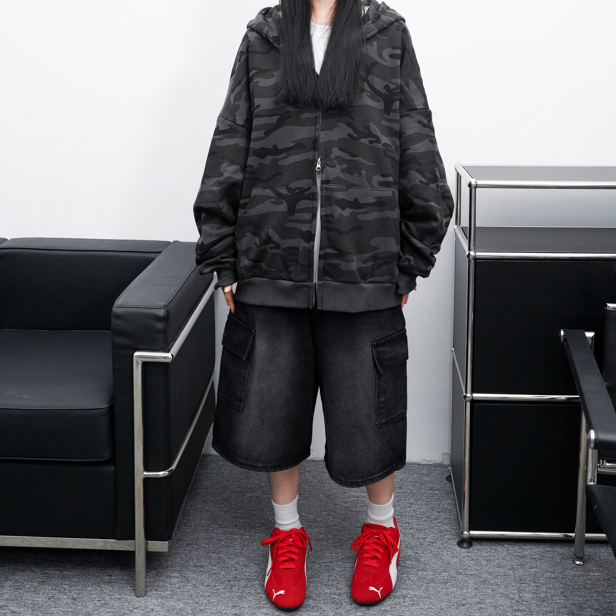 [UNISEX] 低調款2WAY CAMOUFLAGE JACKET/ 1色