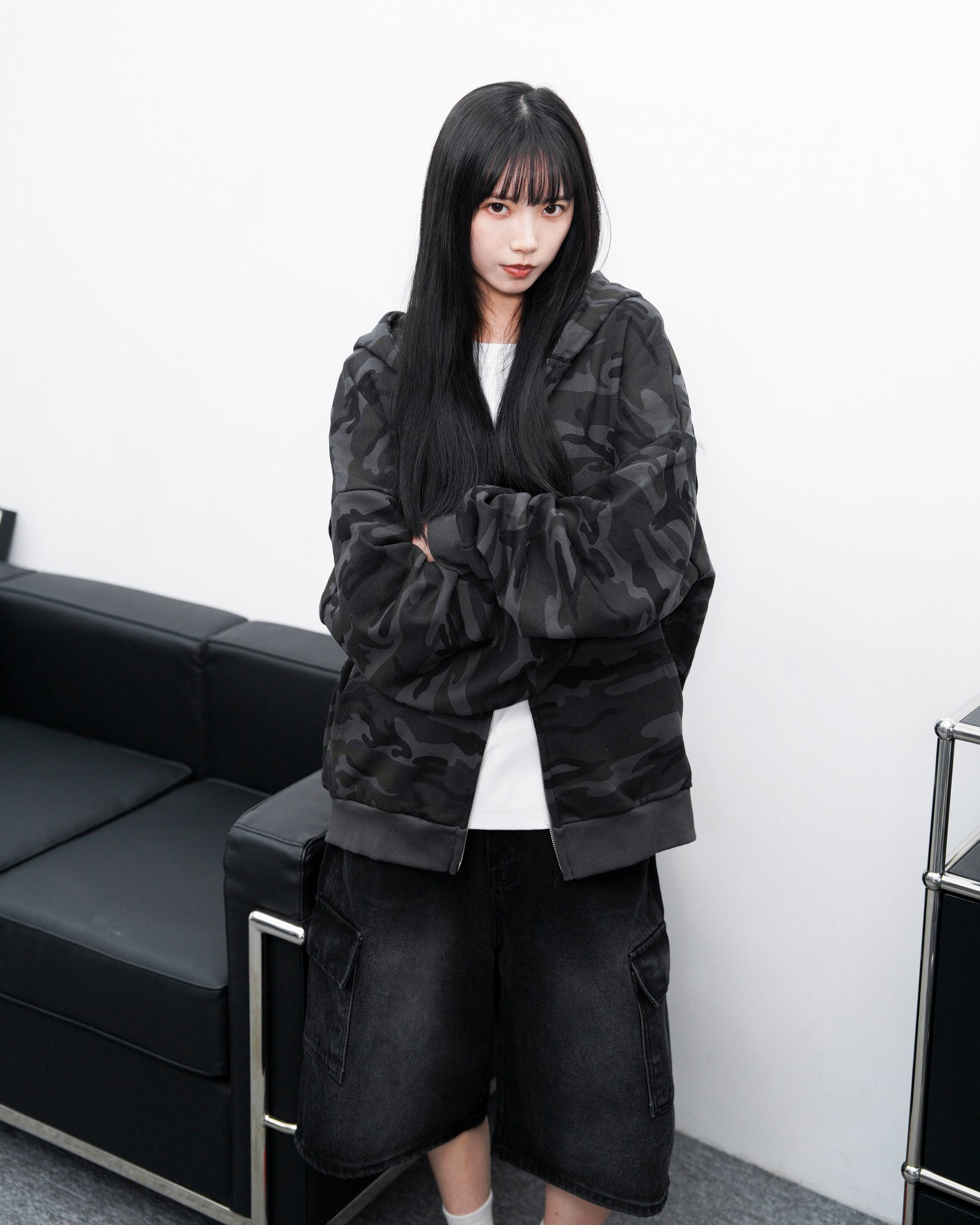 [UNISEX] 低調款2WAY CAMOUFLAGE JACKET/ 1色