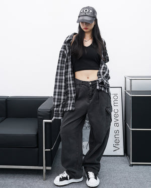 [UNISEX] Dyeing Cargo Denim Pants/ 2色