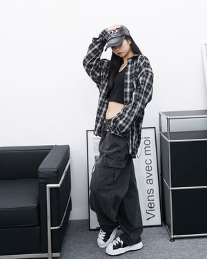[UNISEX] Dyeing Cargo Denim Pants/ 2色