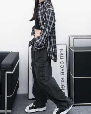 [UNISEX] Dyeing Cargo Denim Pants/ 2色