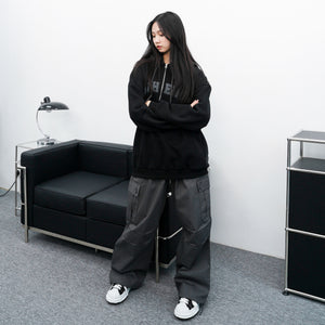 [UNISEX] Duotone Half Zip Up Hoodie/ 1色