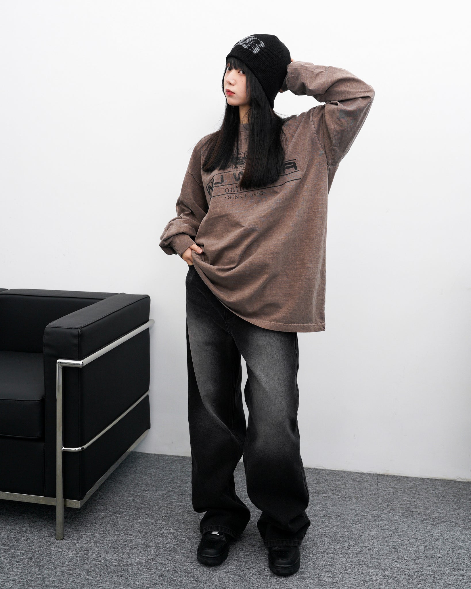 [XS-L] Retro Mood Washed Denim Pants/ 1色