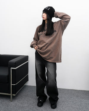[XS-L] Retro Mood Washed Denim Pants/ 1色