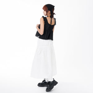 2WAY FRILL V-NECK CROP NASHI/ 2色