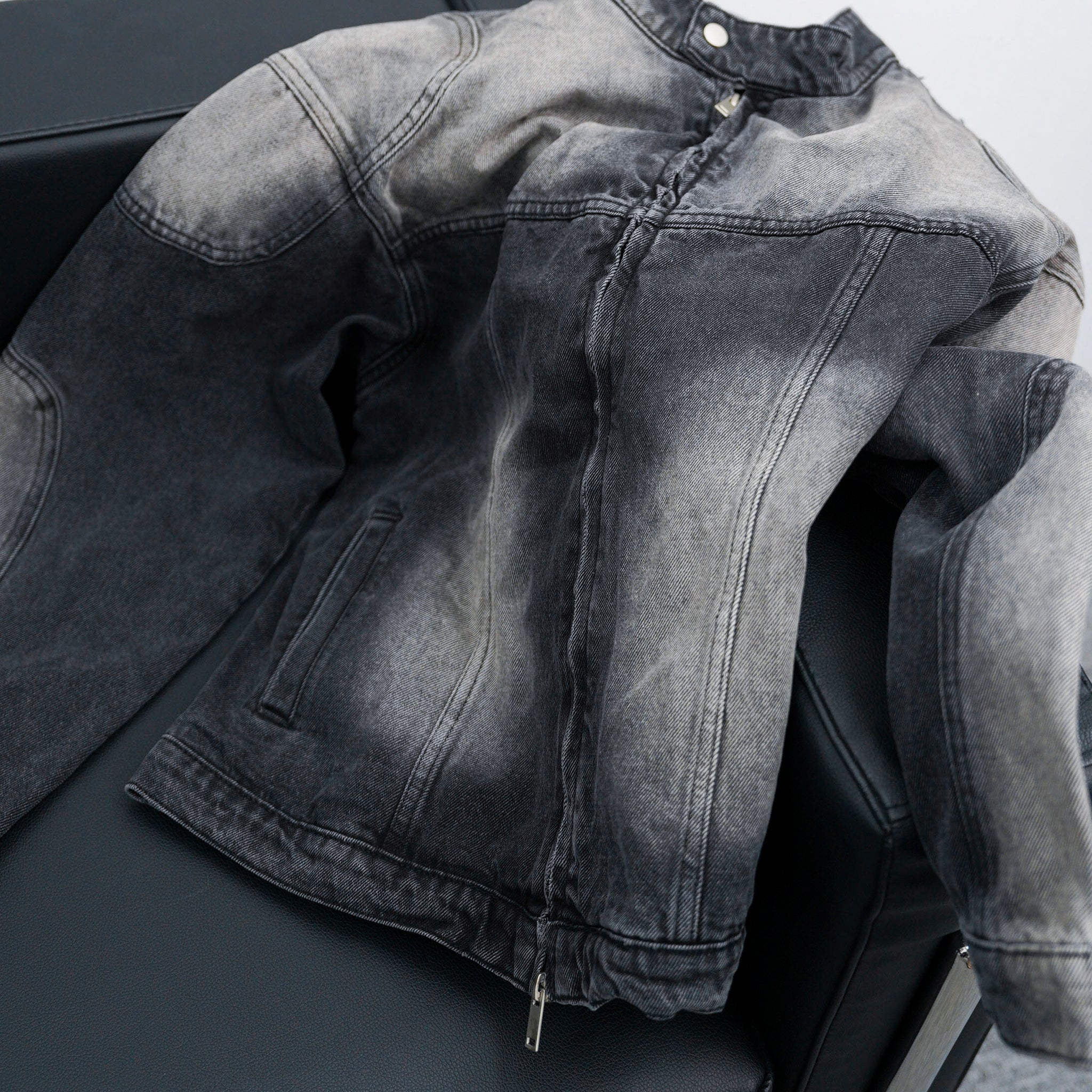 [UNISEX] 2WAY VINTAGE DENIM JACKET/ 2色