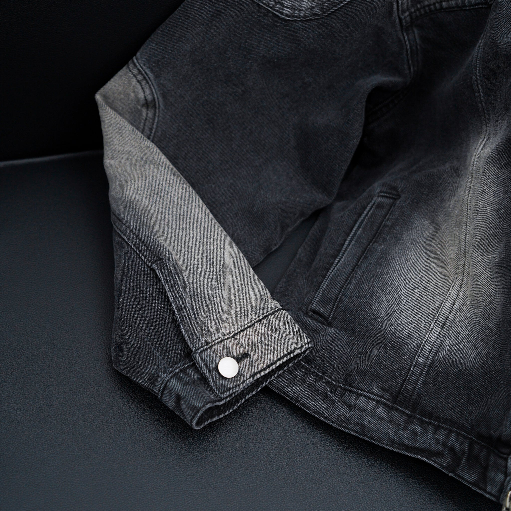 [UNISEX] 2WAY VINTAGE DENIM JACKET/ 2色