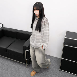[UNISEX] BEST! 混色橫間微透視長袖/ 2色
