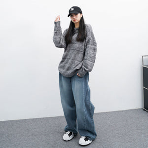 [UNISEX] 超溫柔混色霧面感橫間冷衫/ 3色