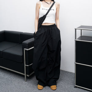 [UNISEX] SIDE ZIPPER NYLON PANTS/ 2色