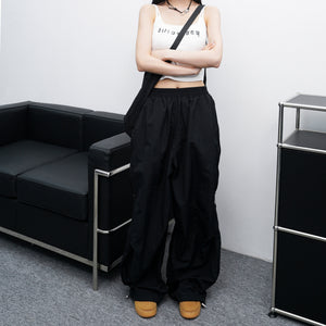 [UNISEX] SIDE ZIPPER NYLON PANTS/ 2色
