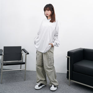 [UNISEX] TRACK LAYERED LONG SLEEVE TEE/ 2色