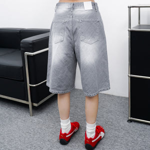 LIGHT GREY BERMUDA DENIM PANTS/ 1色