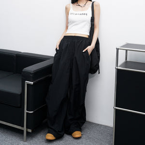 [UNISEX] SIDE ZIPPER NYLON PANTS/ 2色