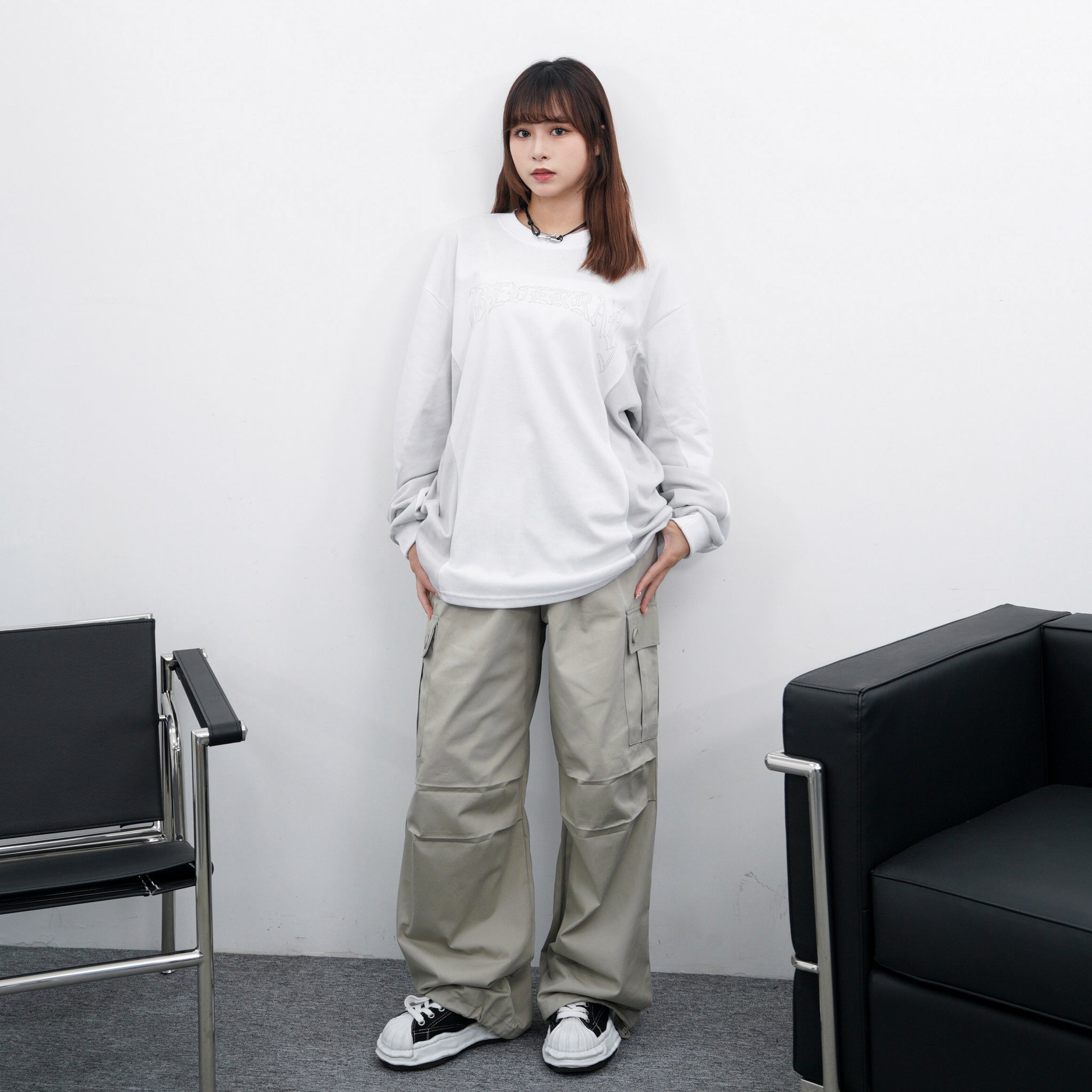 [UNISEX] TRACK LAYERED LONG SLEEVE TEE/ 2色