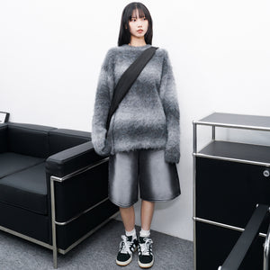 BLACK WASHING BERMUDA DENIM PANTS/ 1色