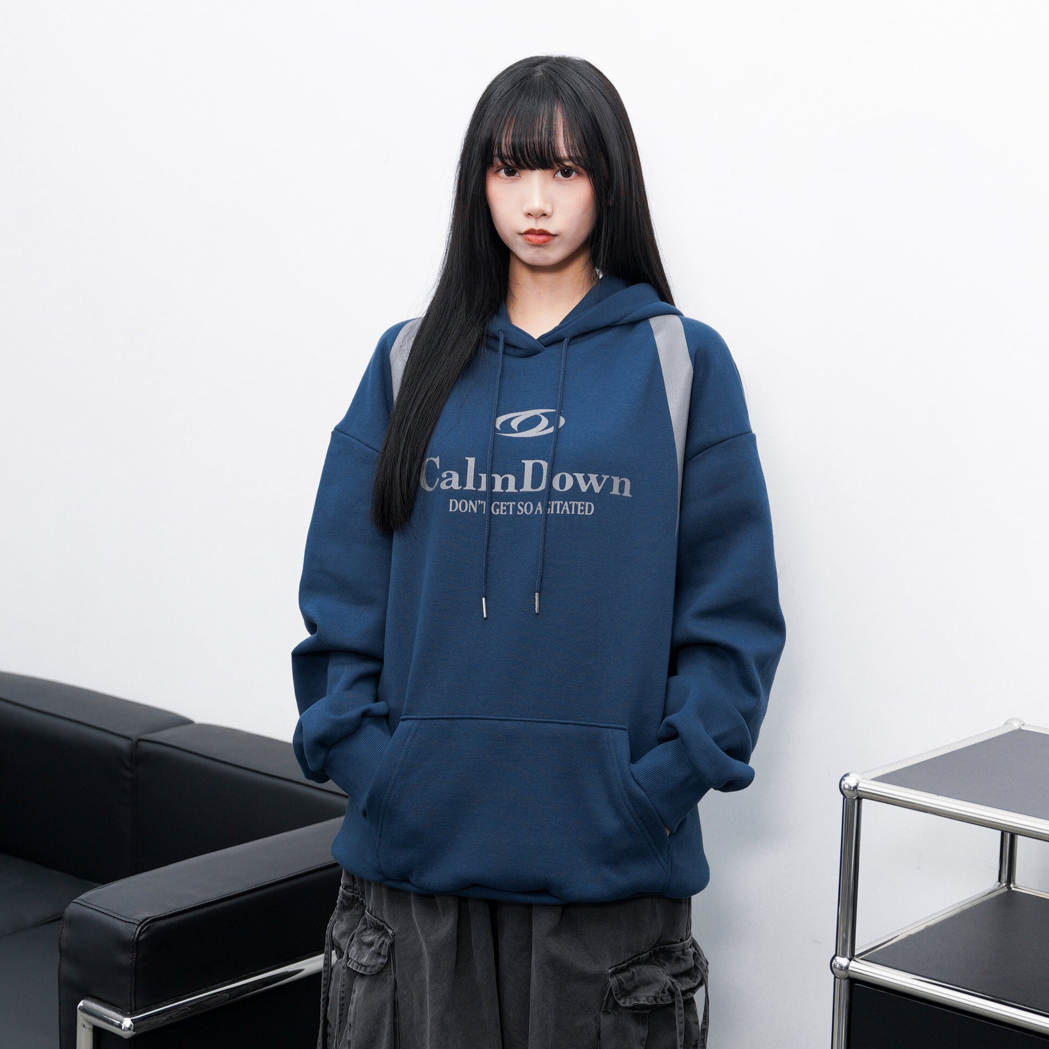[UNISEX] 內有薄絨CALM DOWN HOODIE/ 2色