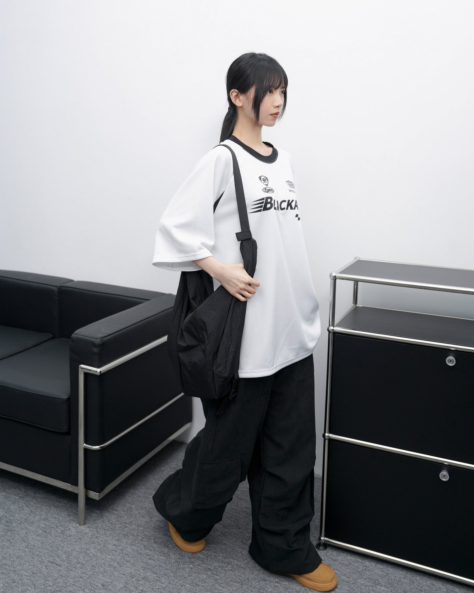 UNISEX霧面感WIDE PIN-TUCK CARGO PANTS/ 2色