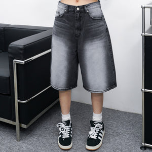 BLACK WASHING BERMUDA DENIM PANTS/ 1色