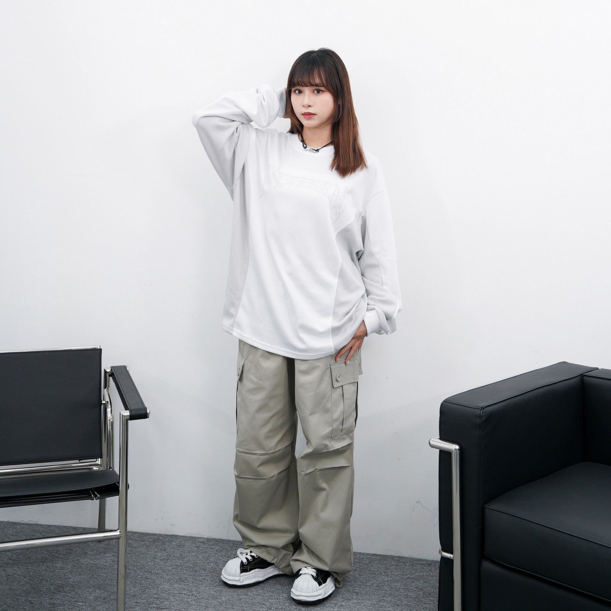 [UNISEX] TRACK LAYERED LONG SLEEVE TEE/ 2色