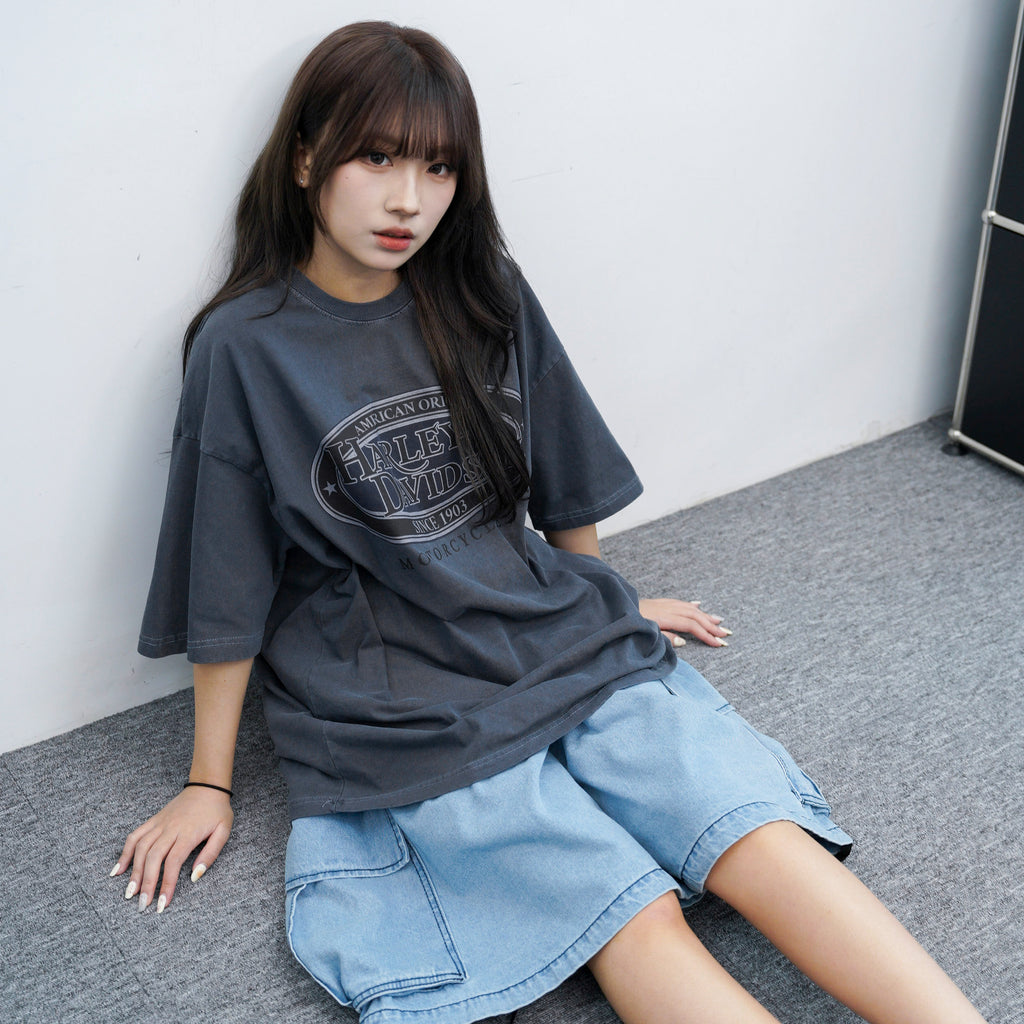 [UNISEX] 1903 VINTAGE HARLEY DAVIDSON OVERSIZE TEE/ 3色