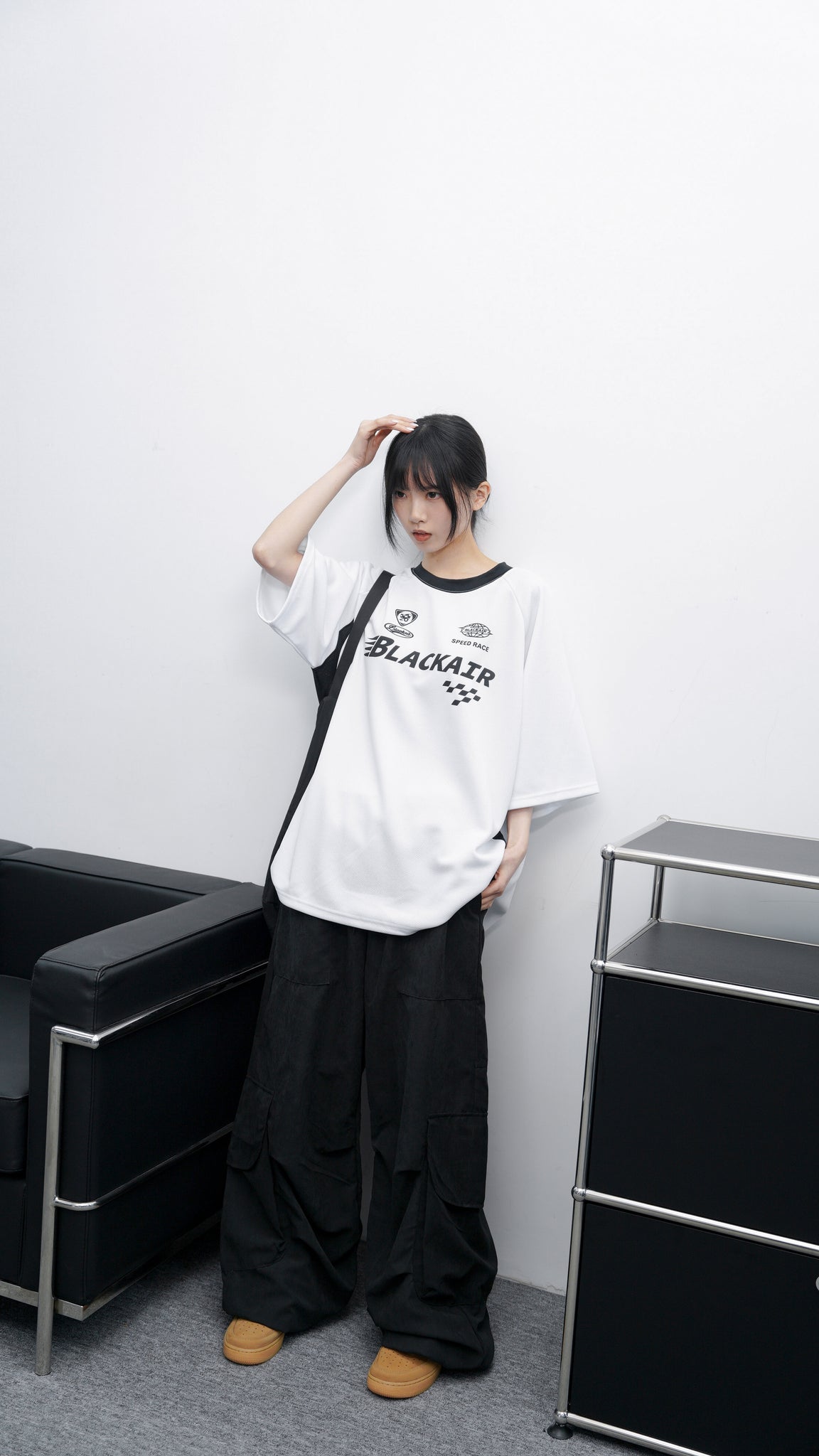 UNISEX霧面感WIDE PIN-TUCK CARGO PANTS/ 2色