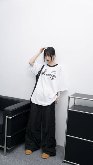 UNISEX霧面感WIDE PIN-TUCK CARGO PANTS/ 2色