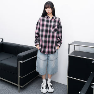 [UNISEX] CITY BOY CHECKERED SHIRT/ 2色