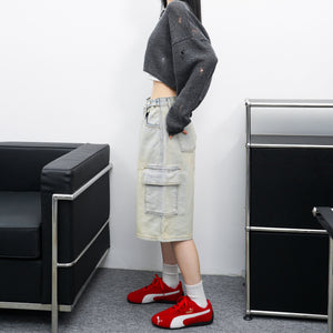 [BEST] DAMAGE CROP KNIT/ 3色