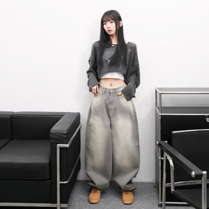 [BEST] DAMAGE CROP KNIT/ 3色